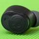 You like skull motifs, right? On each earbud is a button for activating various functions, but it’s hard to press without accidentally dislodging the bud.
